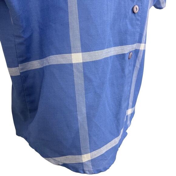 Ms Paquette Vintage USA Made Plaid Dolman Sleeve Button Up Top Blouse Shirt sz S - Picture 2 of 14